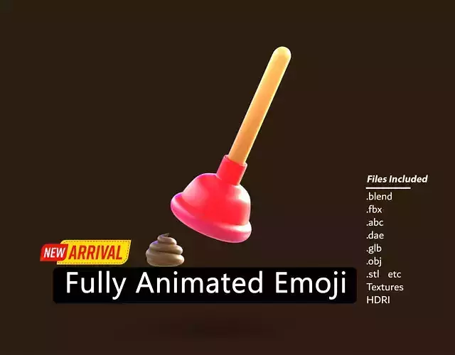 Plumber Plunger Emoji new Animated