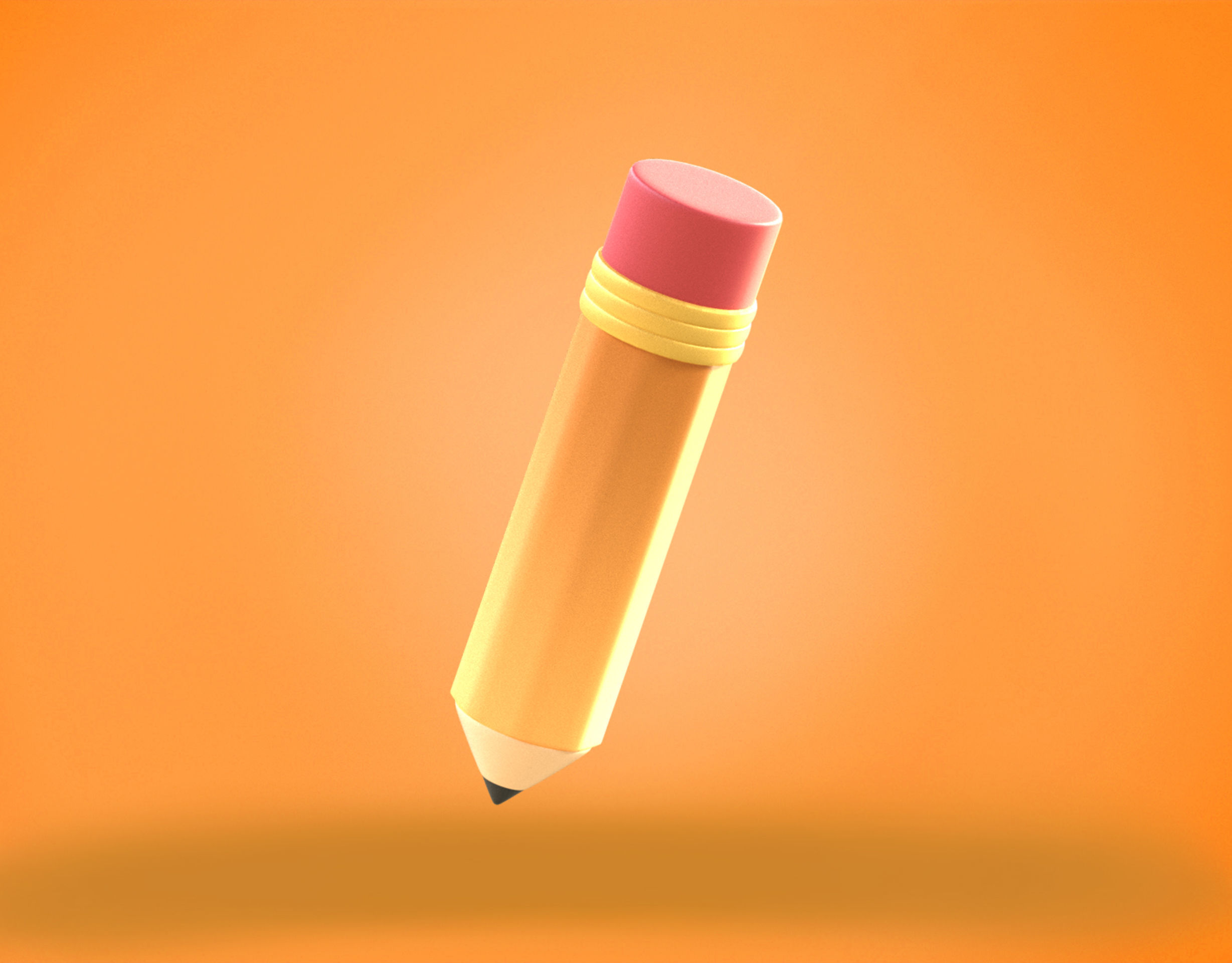 Pencil Emoji new Animated Low-poly 3D model_3