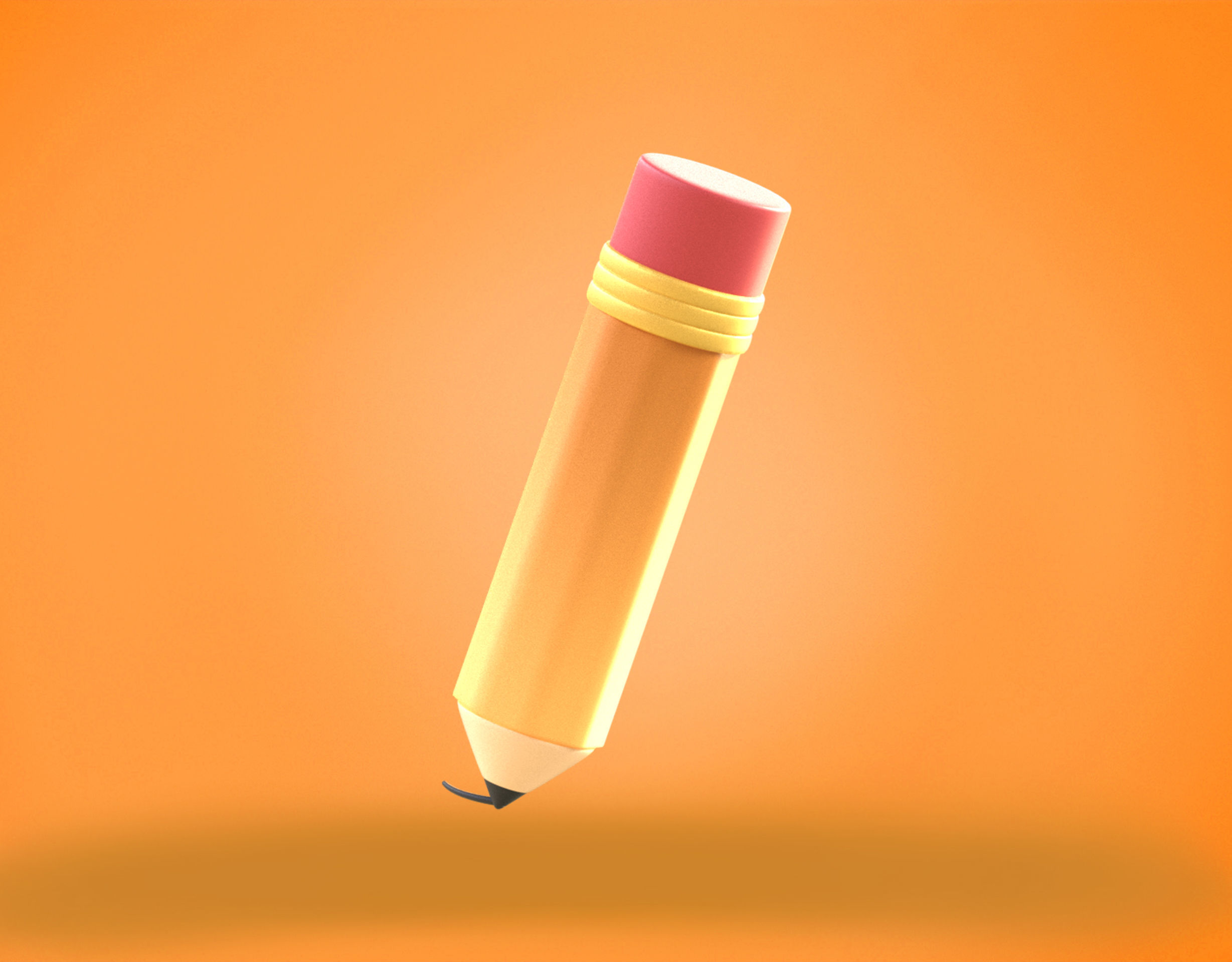 Pencil Emoji new Animated Low-poly 3D model_4