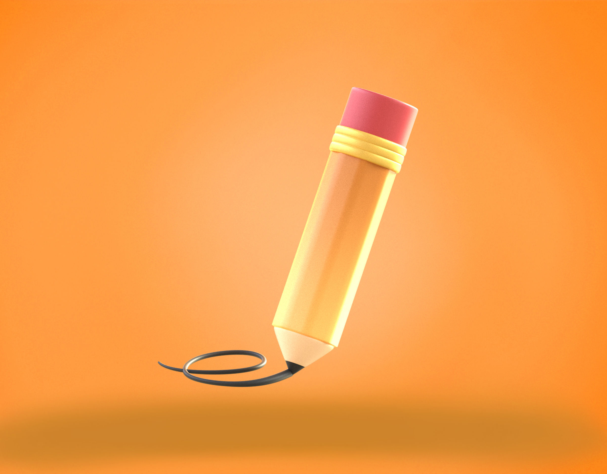 Pencil Emoji new Animated Low-poly 3D model_9