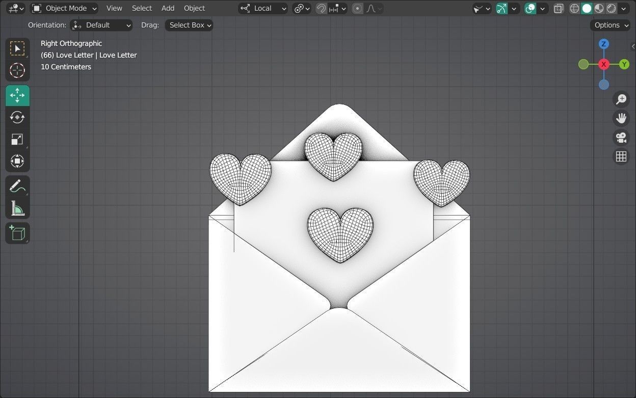 Love Letter Emoji new Animated Low-poly 3D model_17