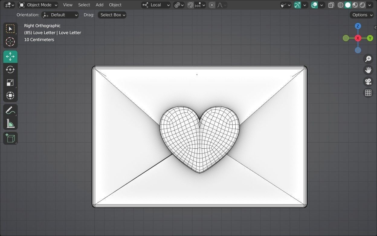 Love Letter Emoji new Animated Low-poly 3D model_18