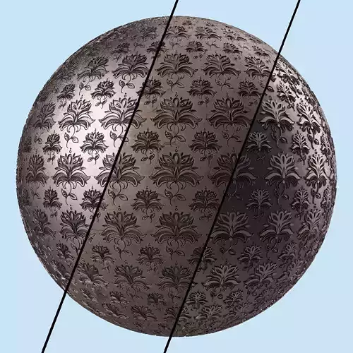 Metal Materials 16- Ornament Metal panels Pbr 4k Seamless