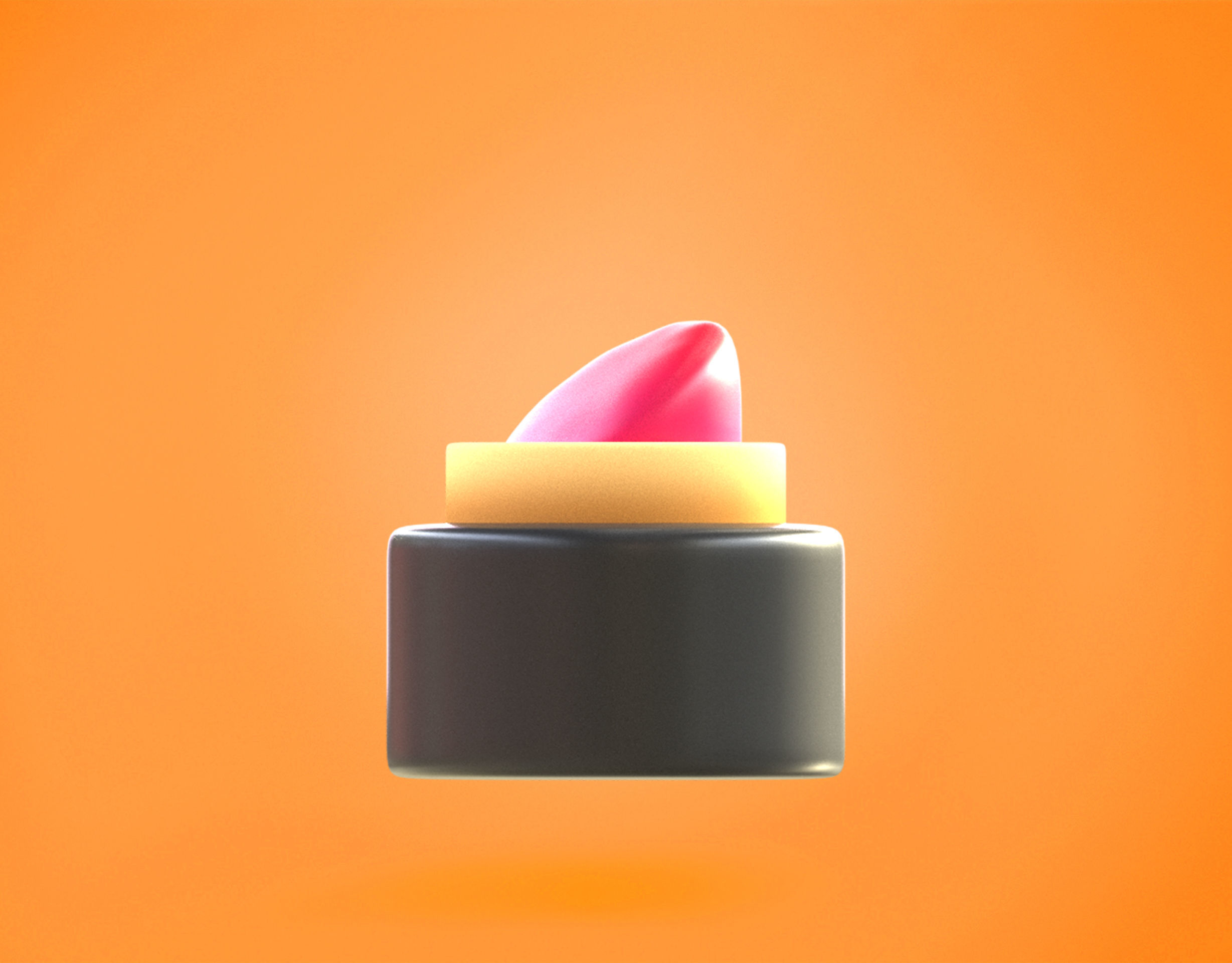 Lipstick Emoji new Animated Low-poly 3D model_6
