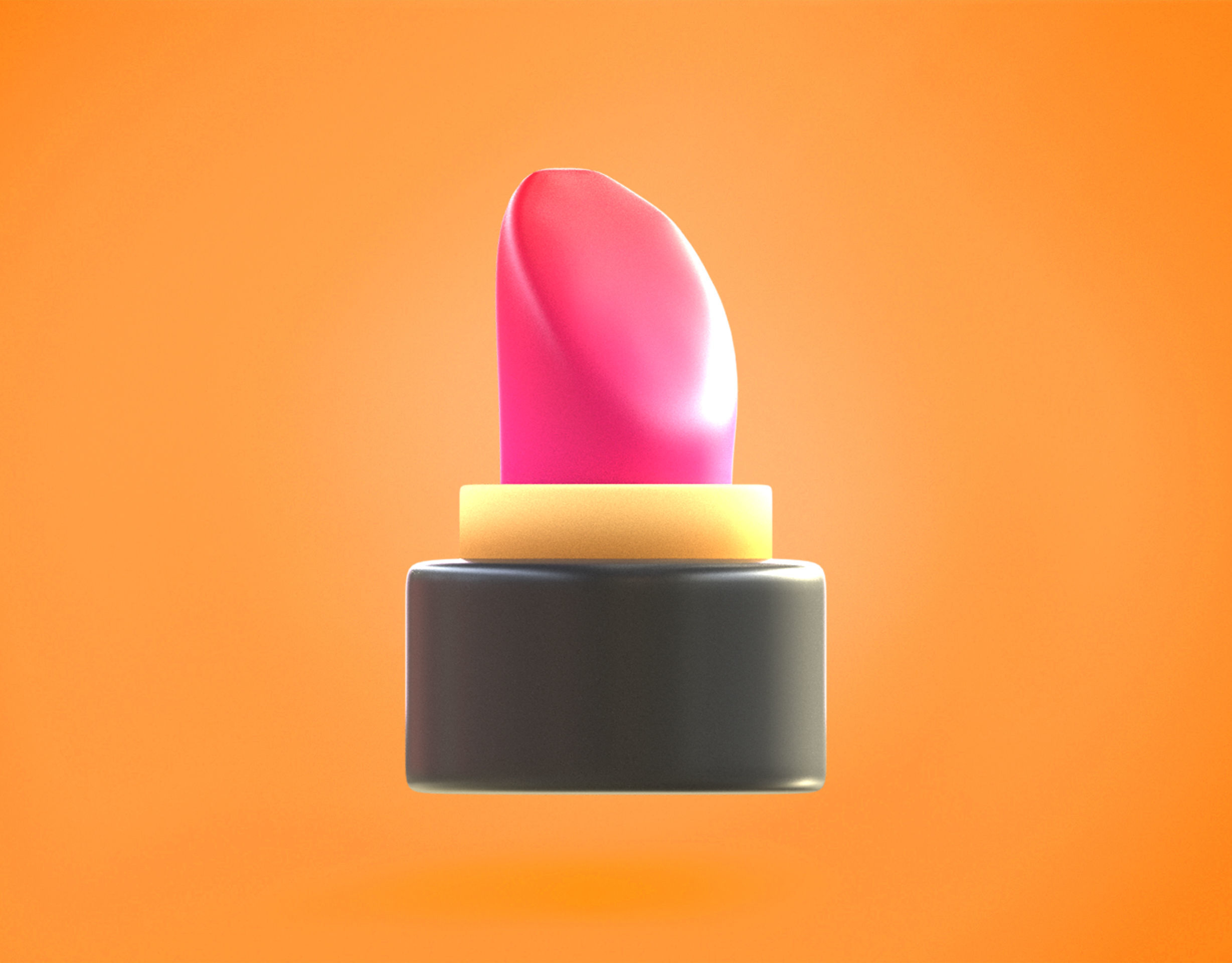 Lipstick Emoji new Animated Low-poly 3D model_9