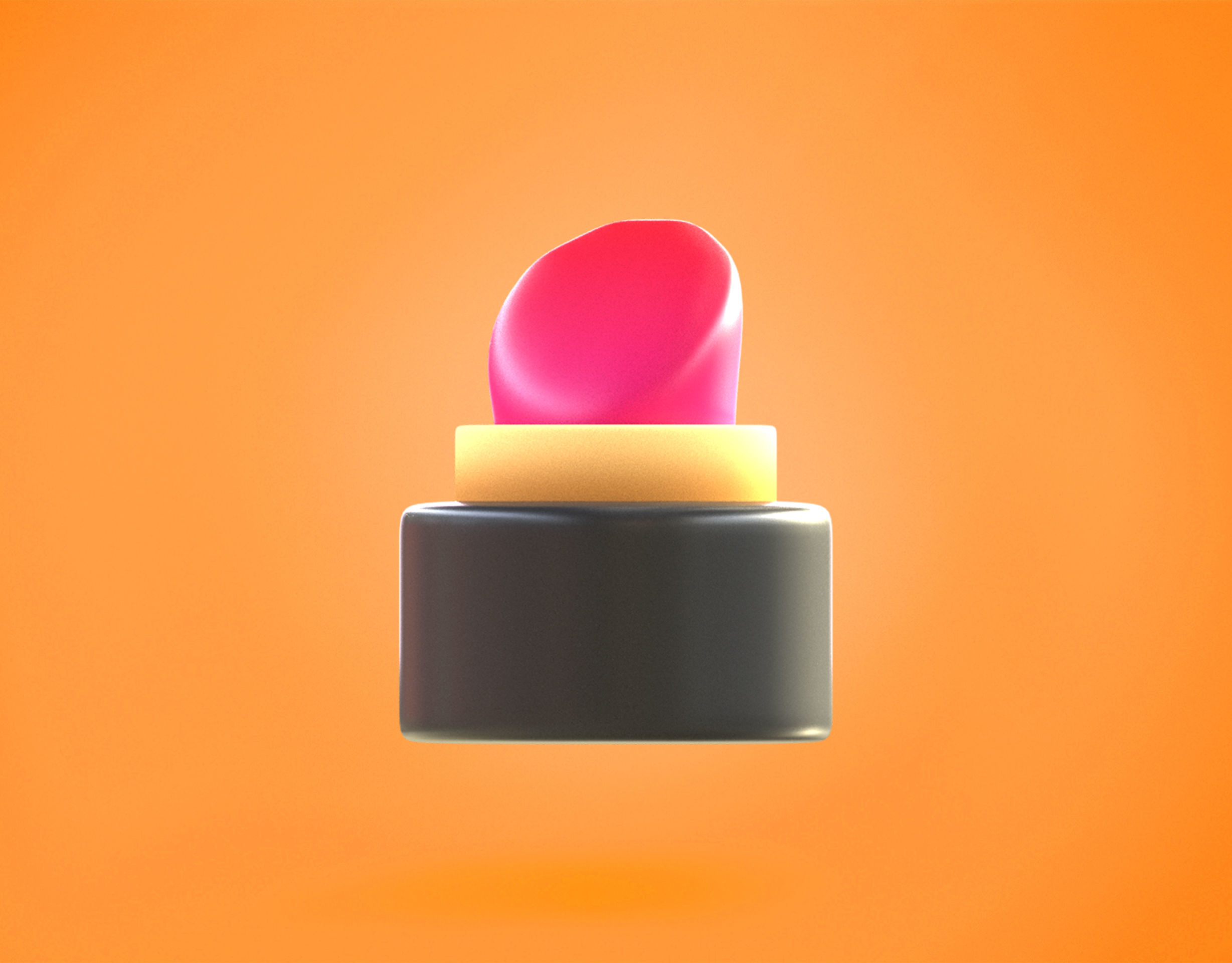 Lipstick Emoji new Animated Low-poly 3D model_7