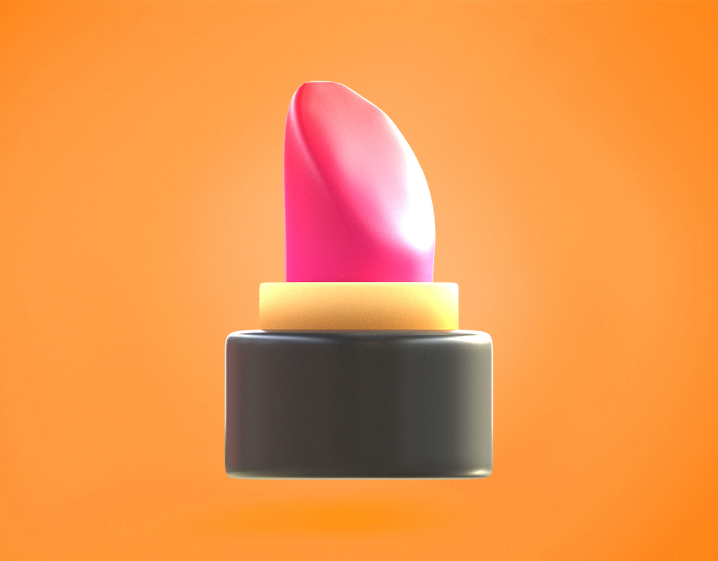 Lipstick Emoji new Animated Low-poly 3D model_10