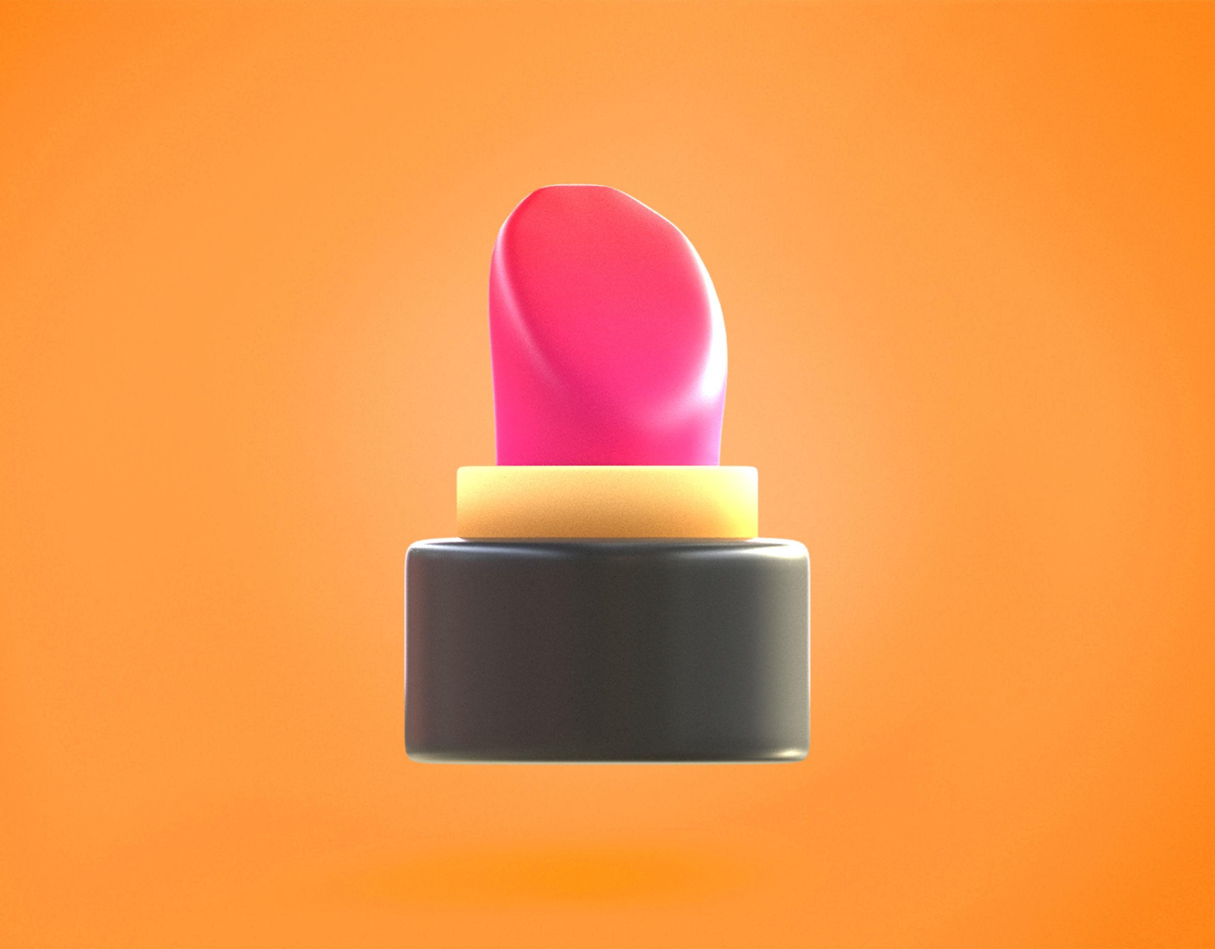 Lipstick Emoji new Animated Low-poly 3D model_8