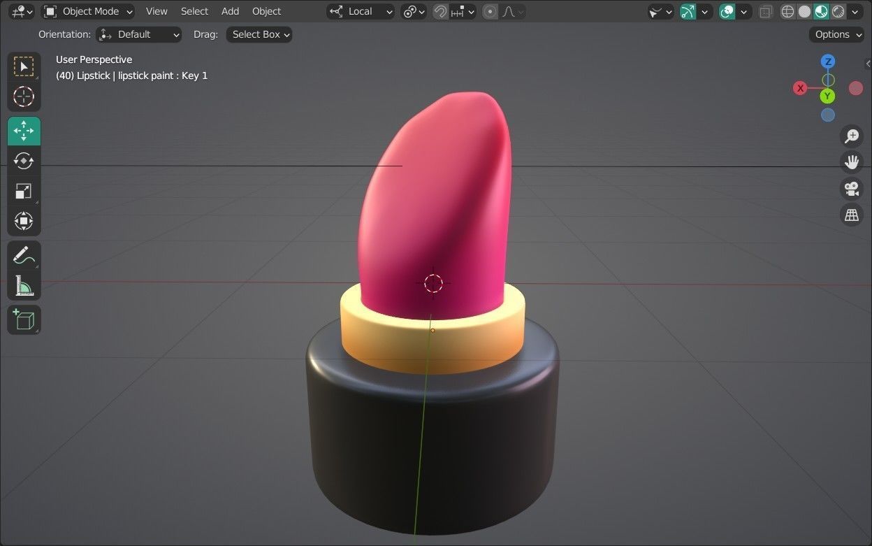 Lipstick Emoji new Animated Low-poly 3D model_18