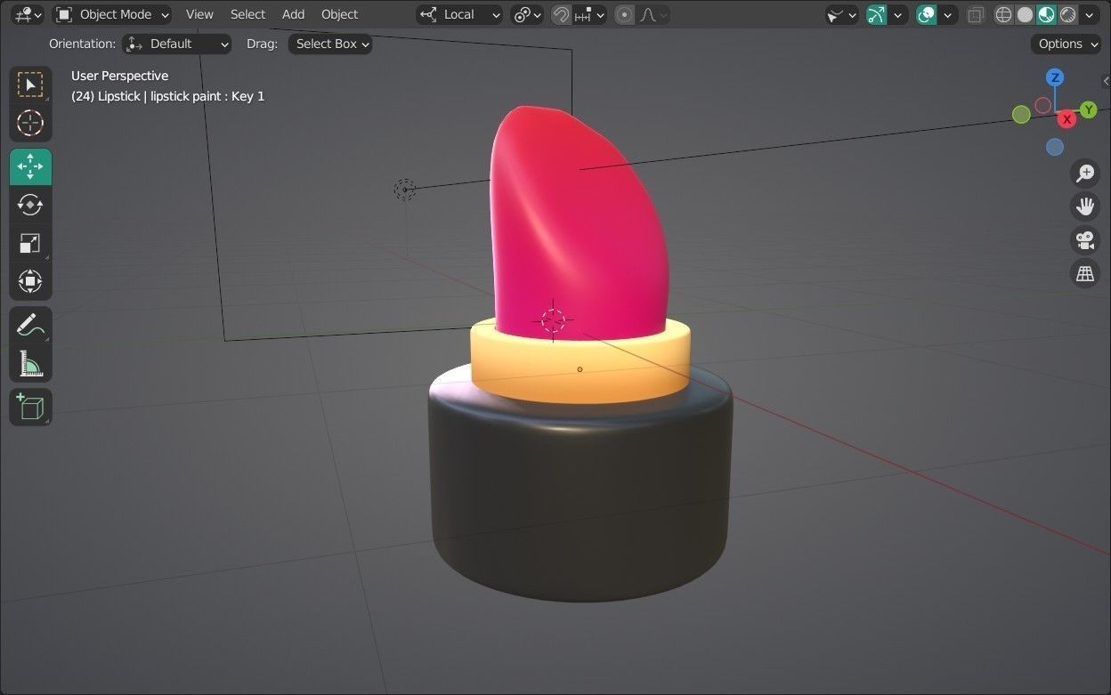 Lipstick Emoji new Animated Low-poly 3D model_12