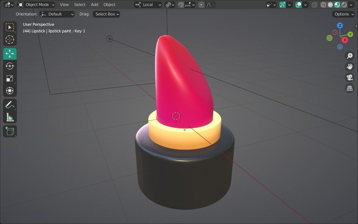 Lipstick Emoji new Animated Low-poly 3D model_11
