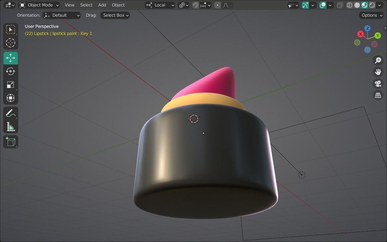 Lipstick Emoji new Animated Low-poly 3D model_13