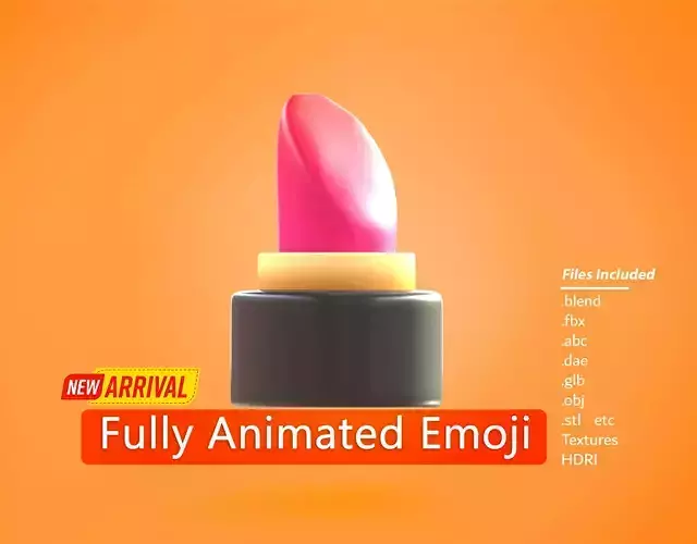 Lipstick Emoji new Animated