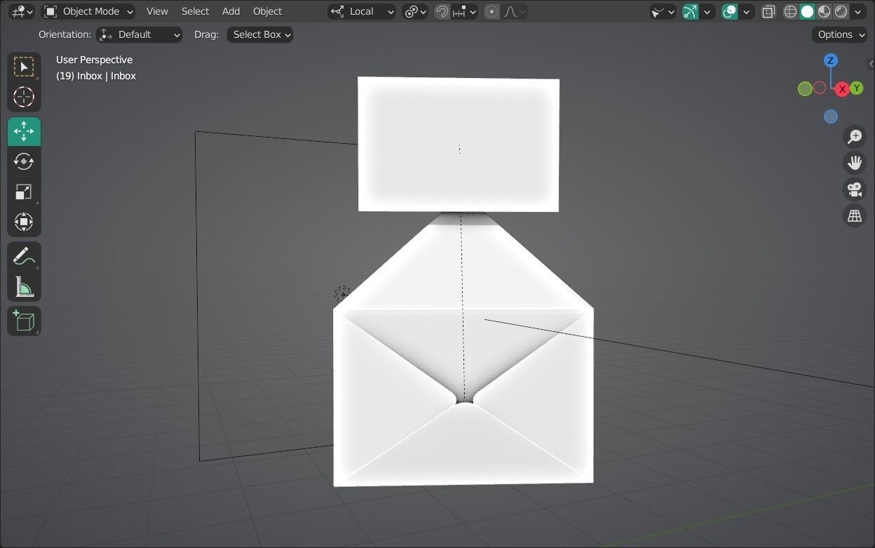 Inbox Emoji new Animated Low-poly 3D model_15