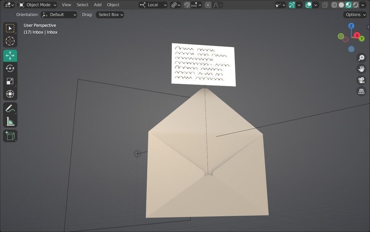 Inbox Emoji new Animated Low-poly 3D model_14