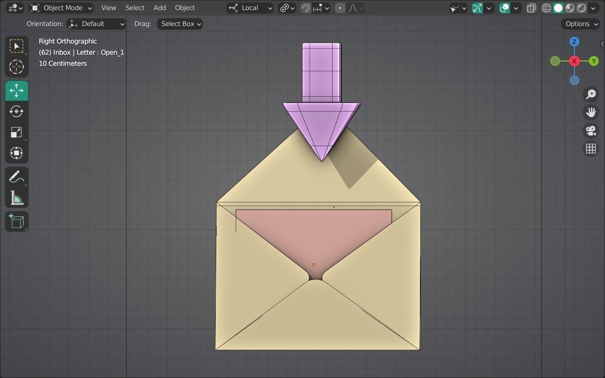Inbox Emoji new Animated Low-poly 3D model_18
