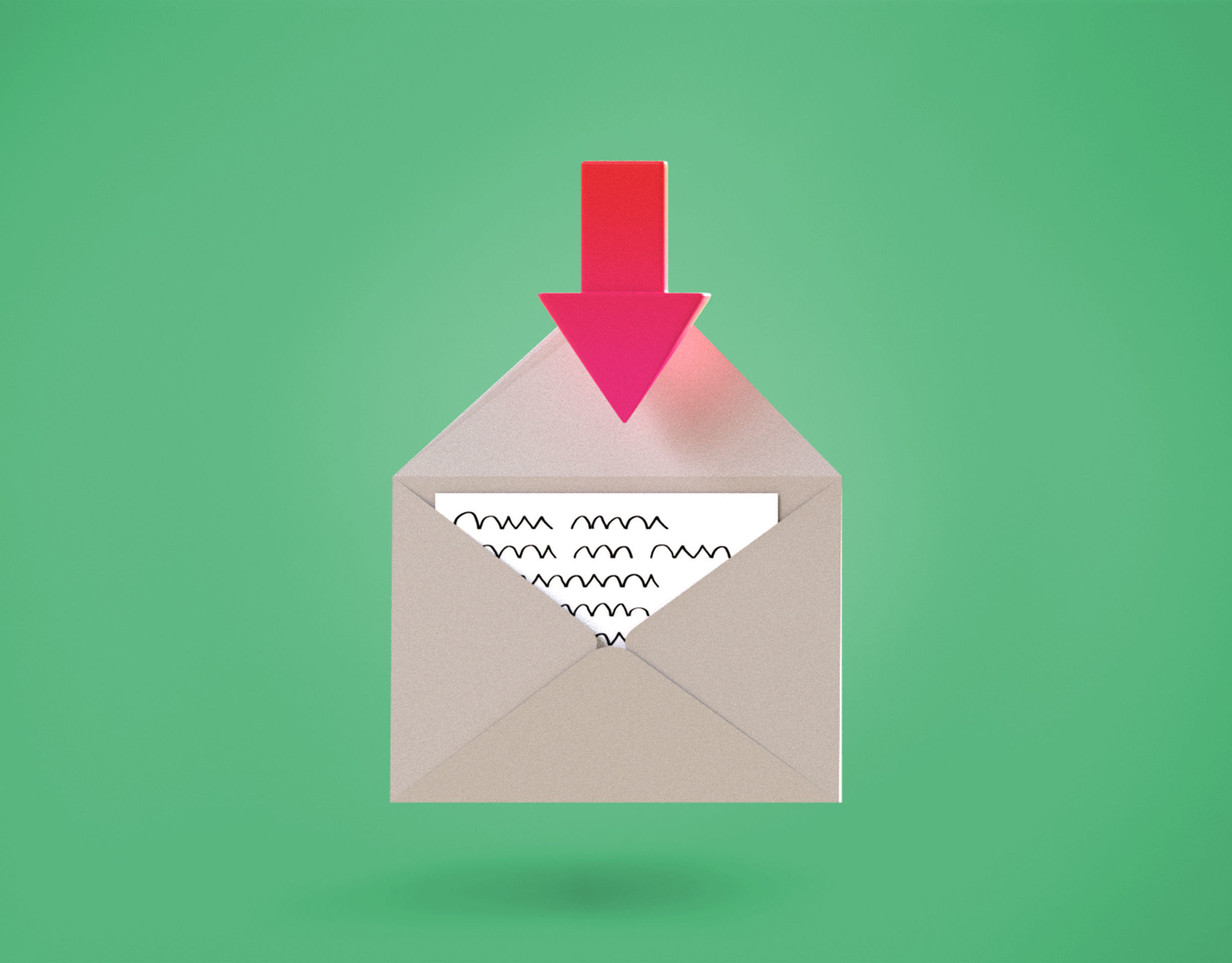 Inbox Emoji new Animated Low-poly 3D model_2