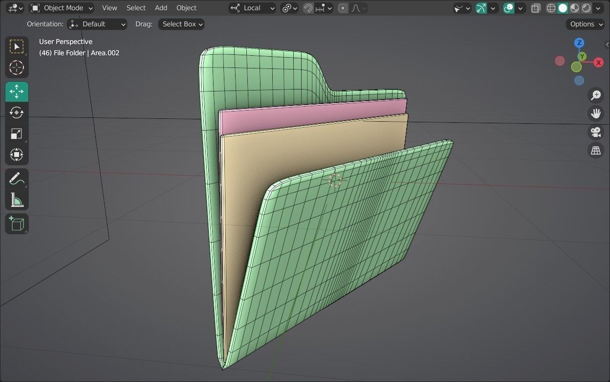 File Folder Emoji new Animated Low-poly 3D model_16