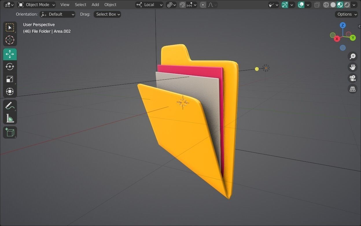 File Folder Emoji new Animated Low-poly 3D model_13