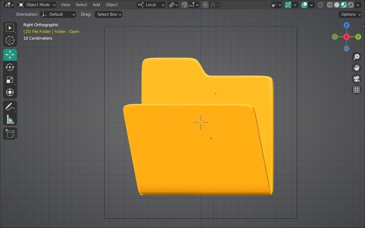 File Folder Emoji new Animated Low-poly 3D model_9