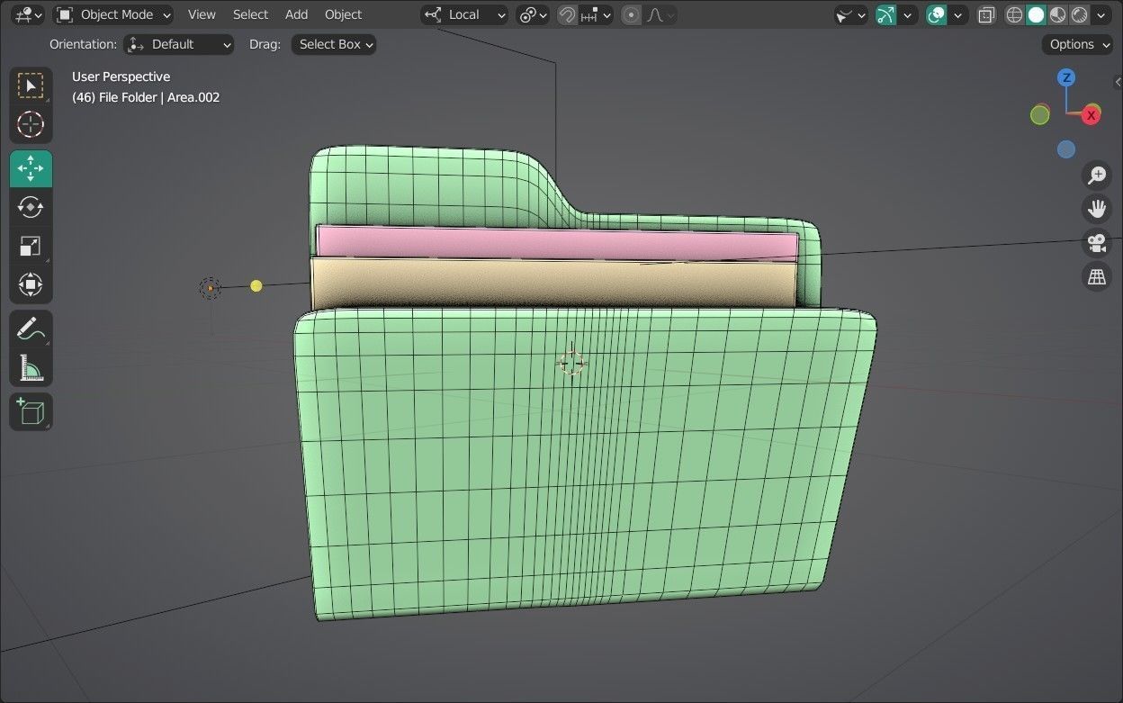 File Folder Emoji new Animated Low-poly 3D model_15