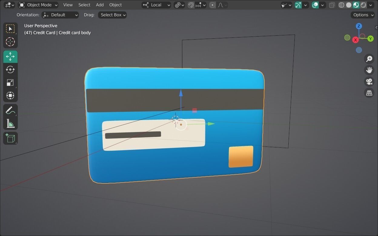 Credit Card Emoji new Animated Low-poly 3D model_10