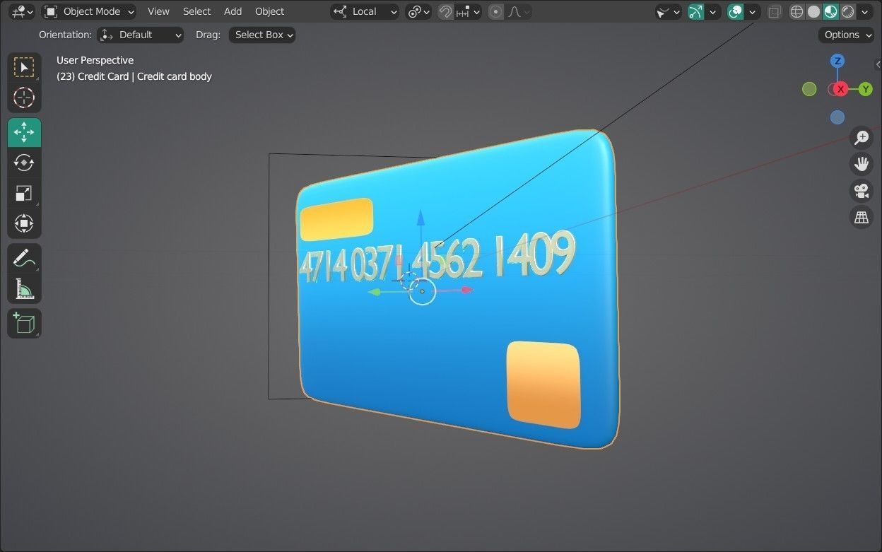 Credit Card Emoji new Animated Low-poly 3D model_9