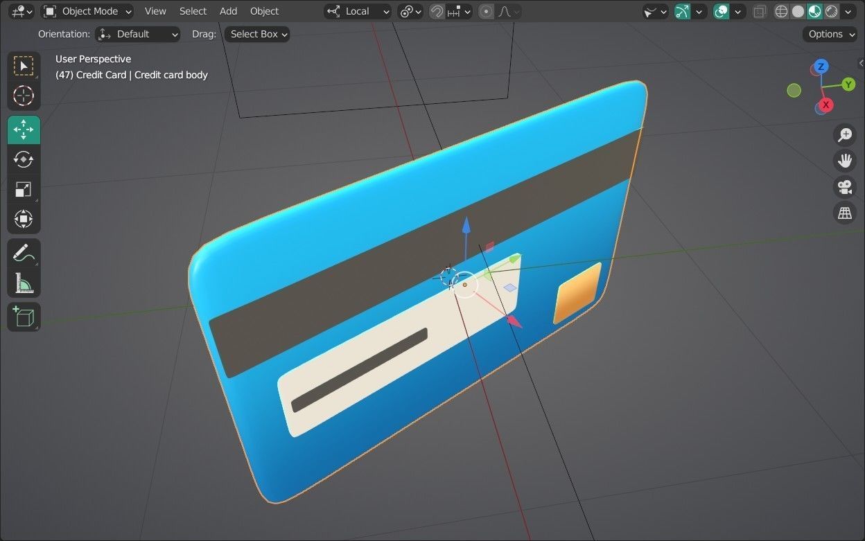 Credit Card Emoji new Animated Low-poly 3D model_11
