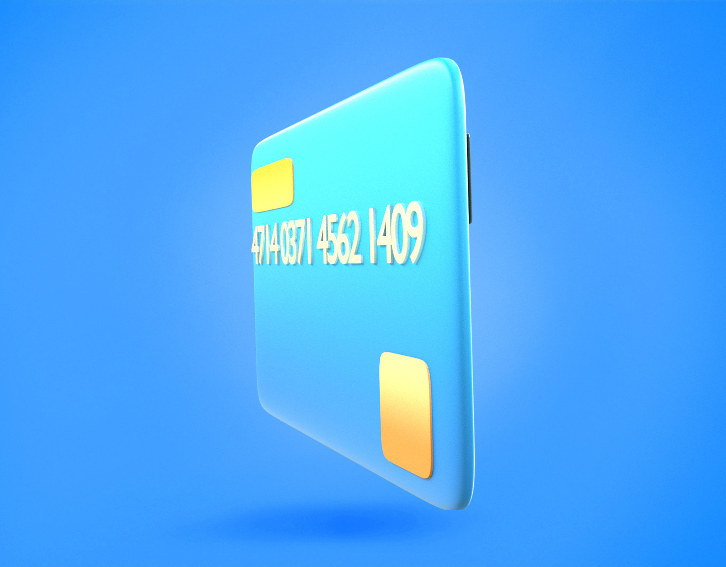 Credit Card Emoji new Animated Low-poly 3D model_6