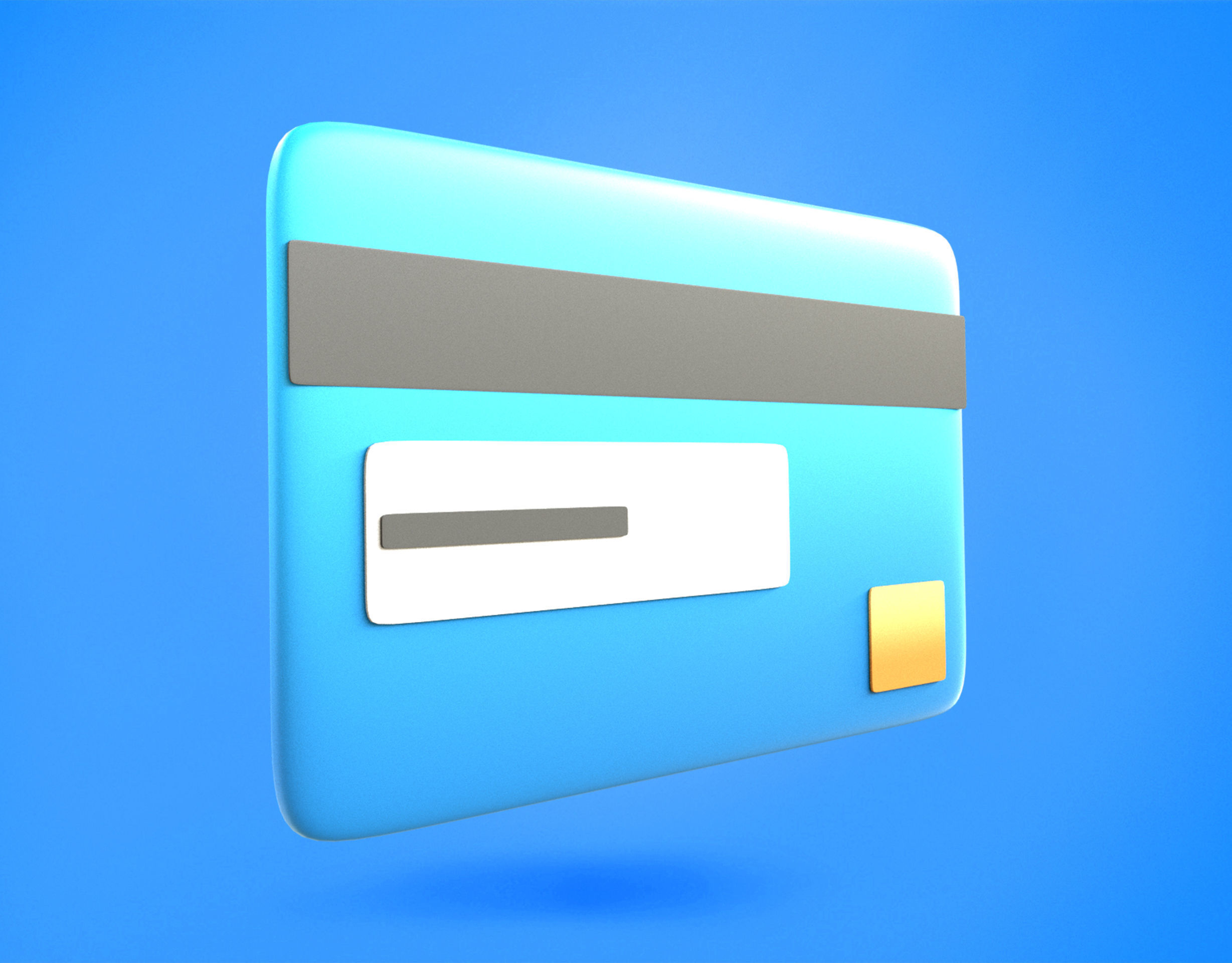 Credit Card Emoji new Animated Low-poly 3D model_7