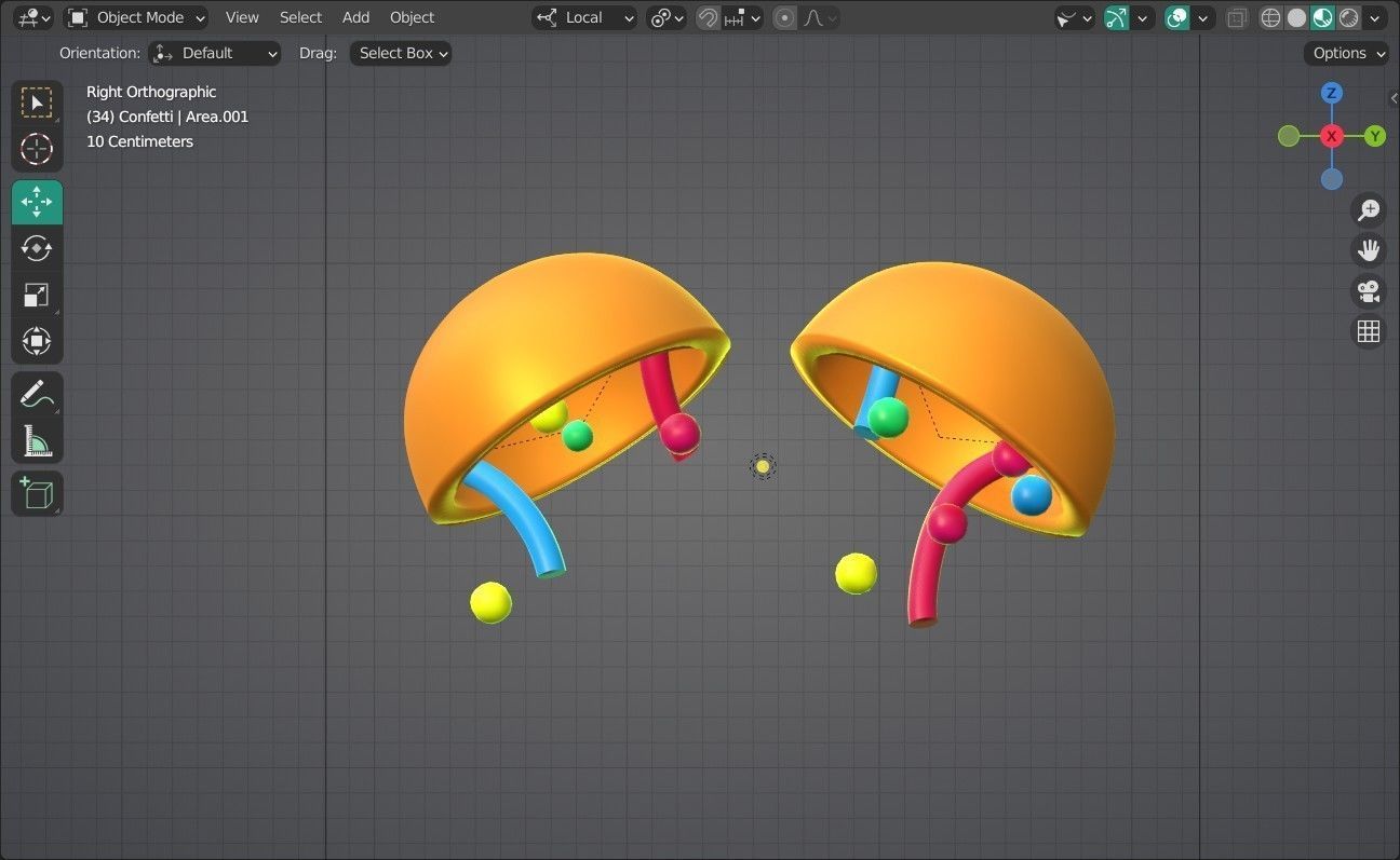 Confetti Emoji new Animated Low-poly 3D model_16