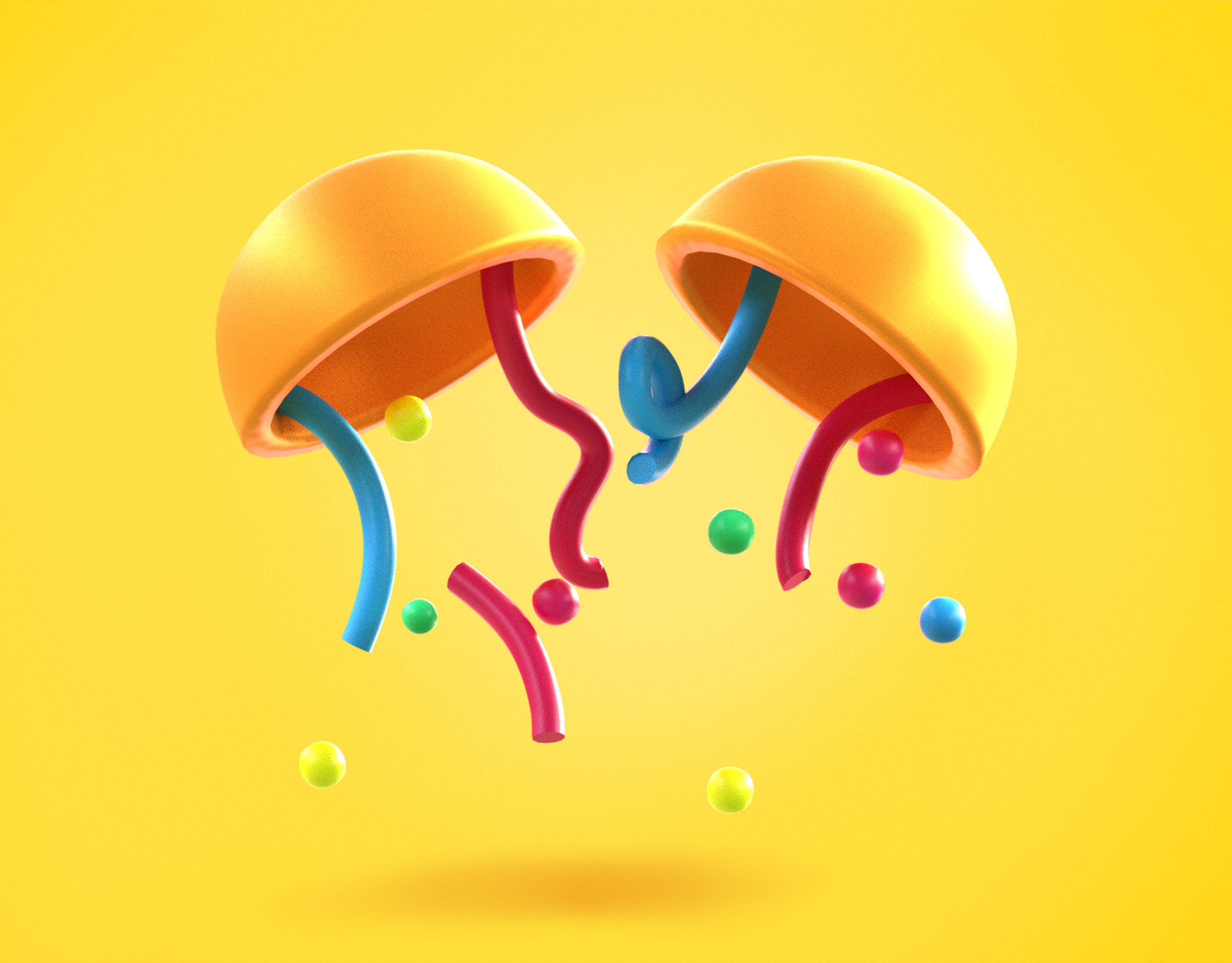 Confetti Emoji new Animated Low-poly 3D model_8