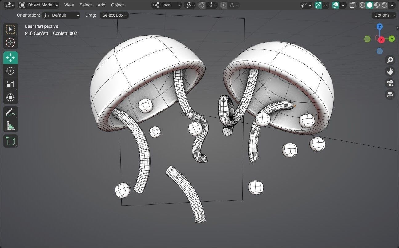 Confetti Emoji new Animated Low-poly 3D model_12