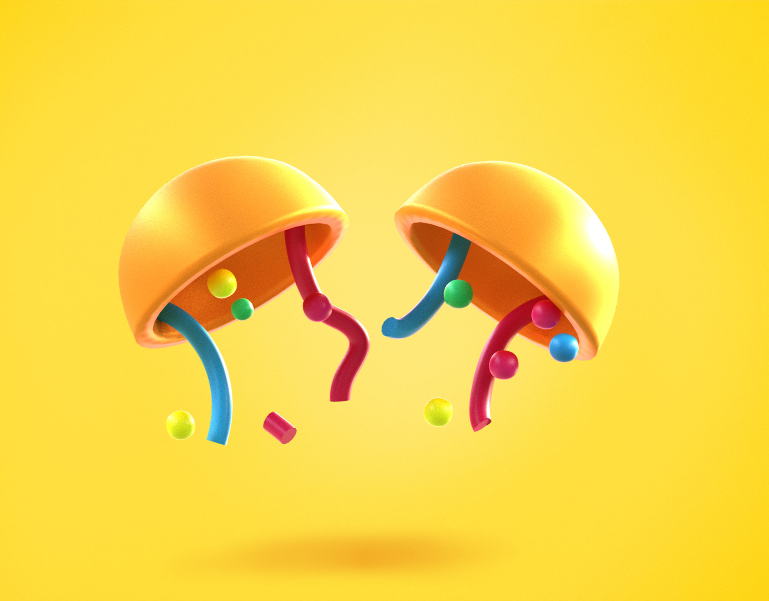 Confetti Emoji new Animated Low-poly 3D model_6