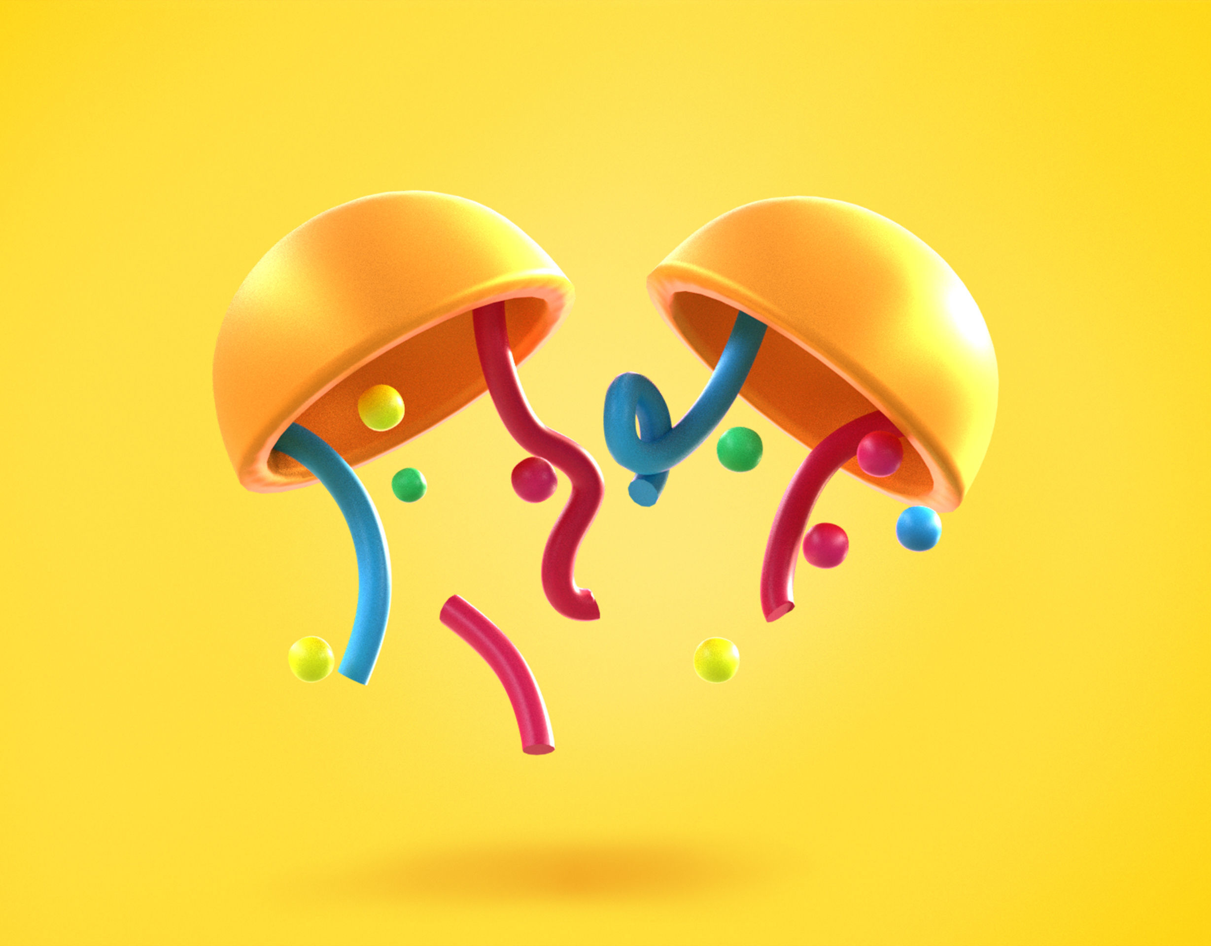 Confetti Emoji new Animated Low-poly 3D model_7