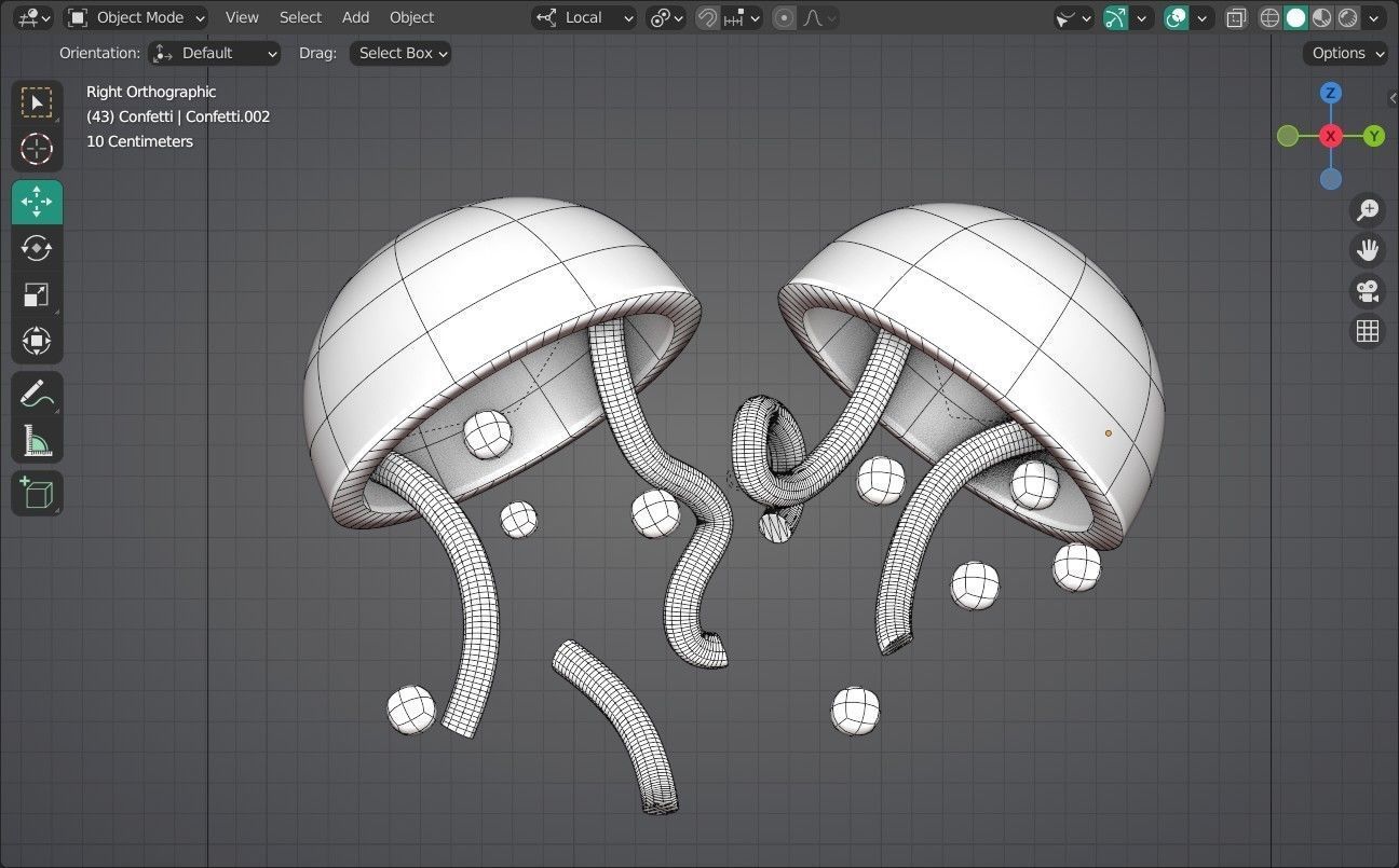 Confetti Emoji new Animated Low-poly 3D model_11