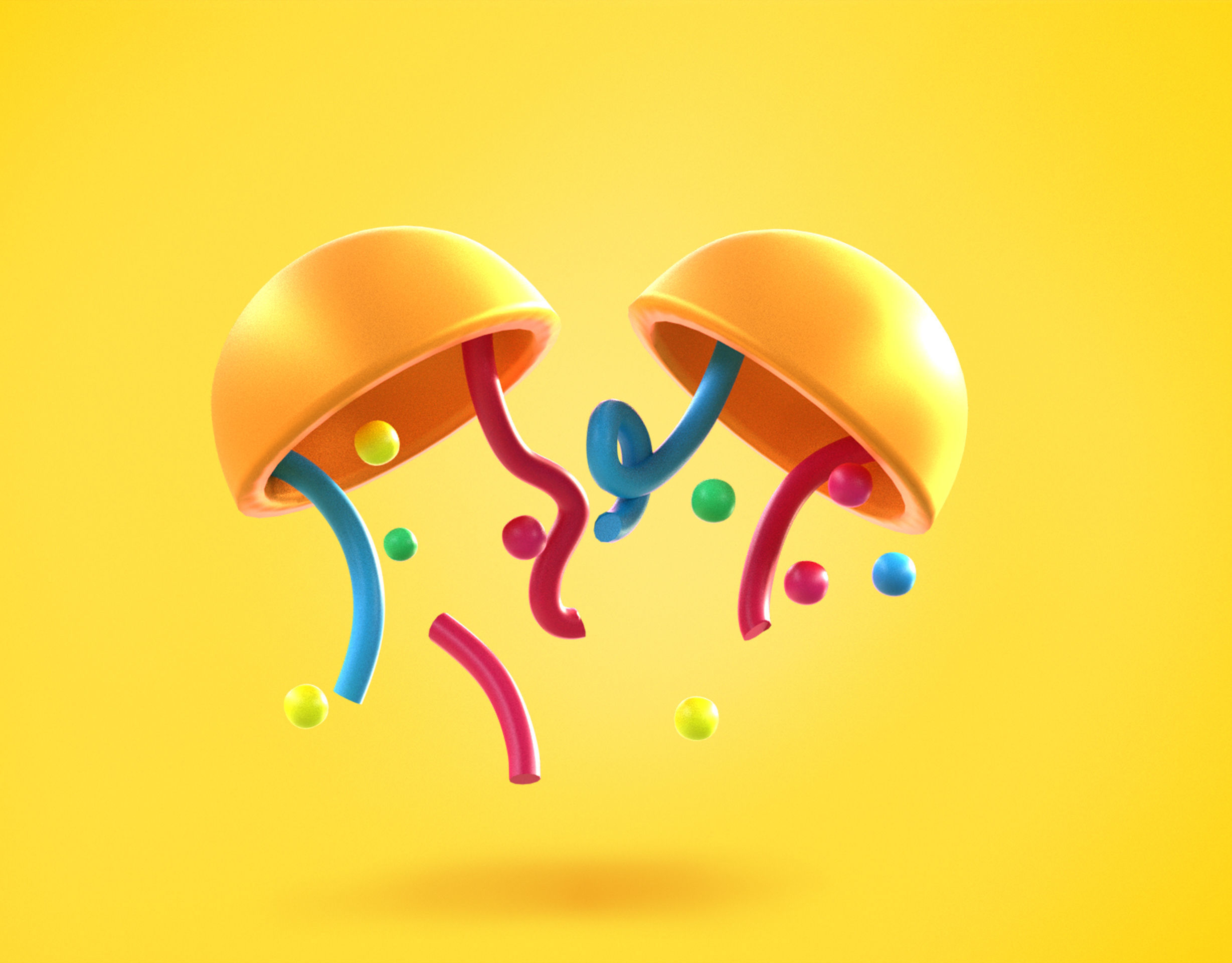Confetti Emoji new Animated Low-poly 3D model_2