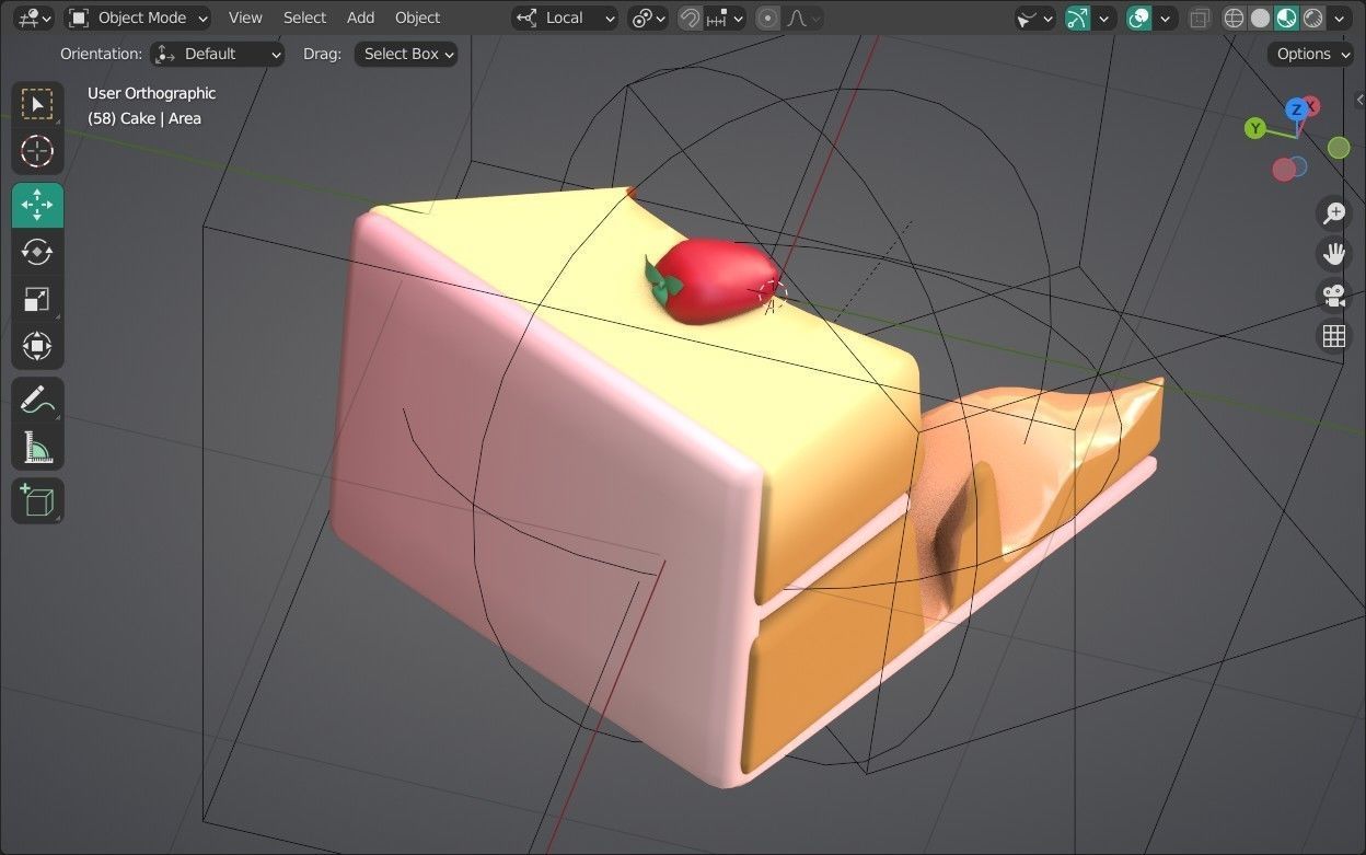 Cake Emoji new Animated Low-poly 3D model_13
