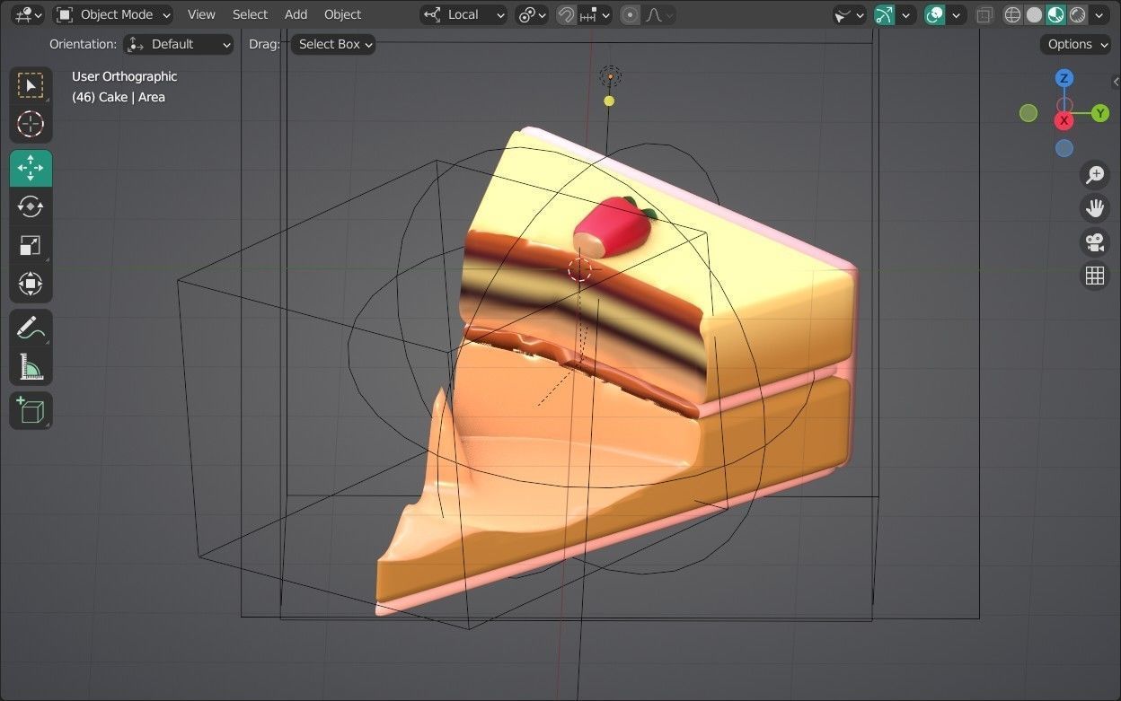 Cake Emoji new Animated Low-poly 3D model_11