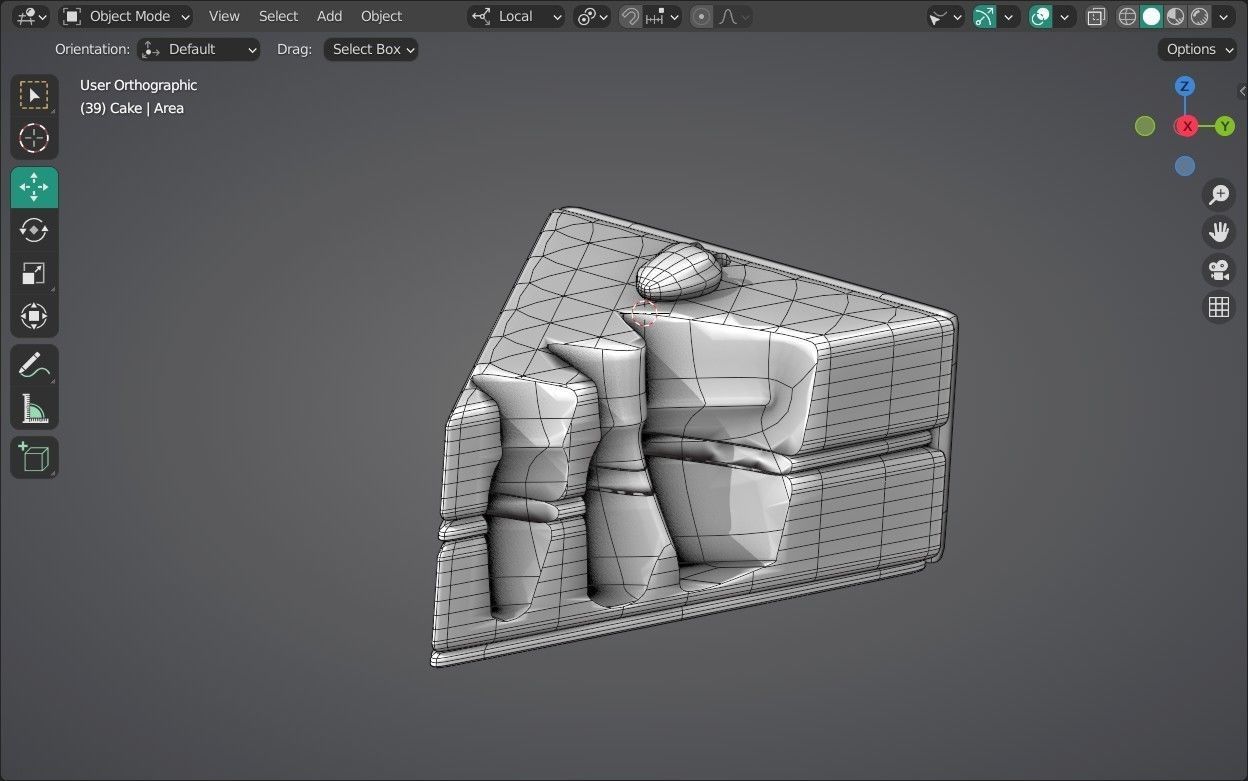 Cake Emoji new Animated Low-poly 3D model_16