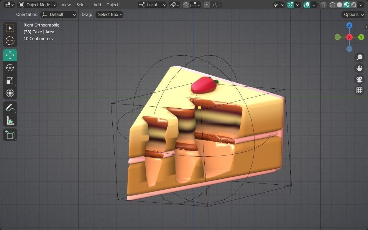 Cake Emoji new Animated Low-poly 3D model_10