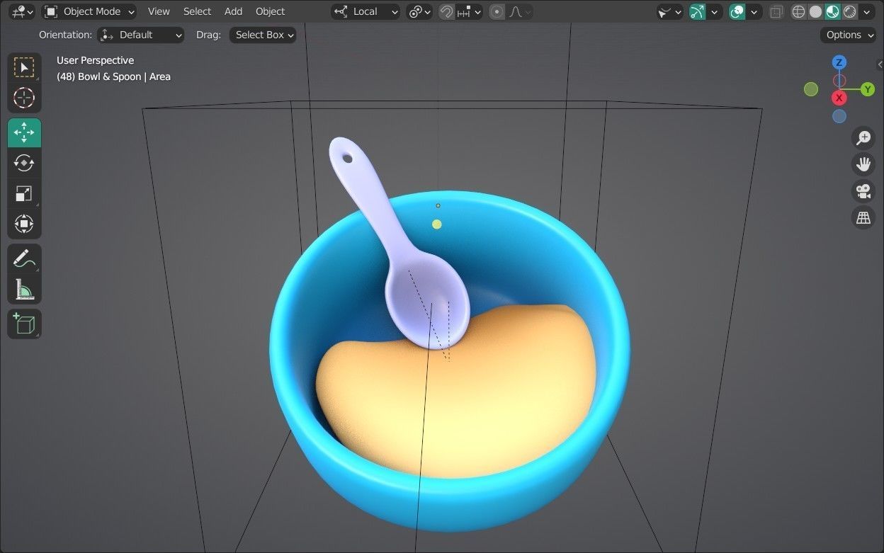 3D model Bowl and Spoon Emoji new Animated VR / AR / low-poly | CGTrader