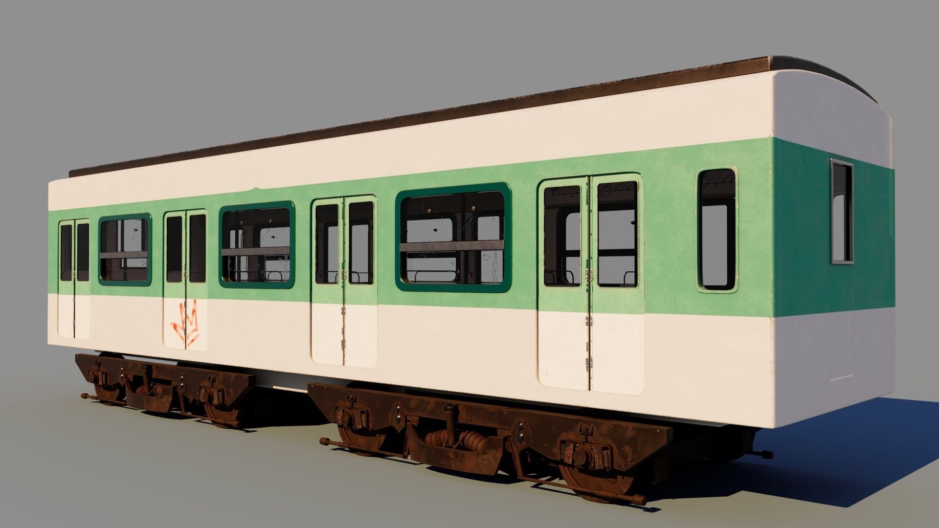 Metro Train Paris  3D model_4