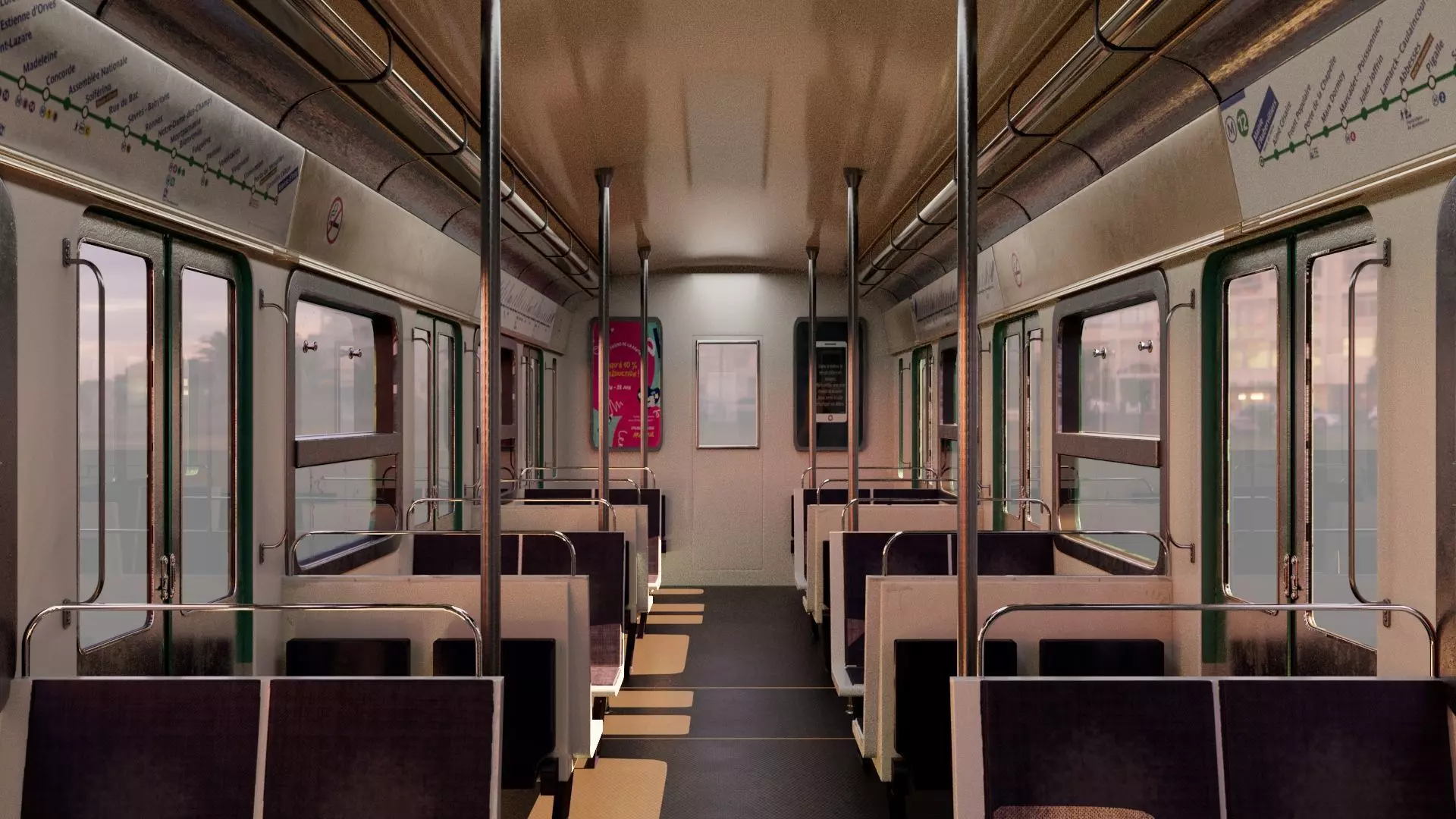 Metro Train Paris  3D model_0