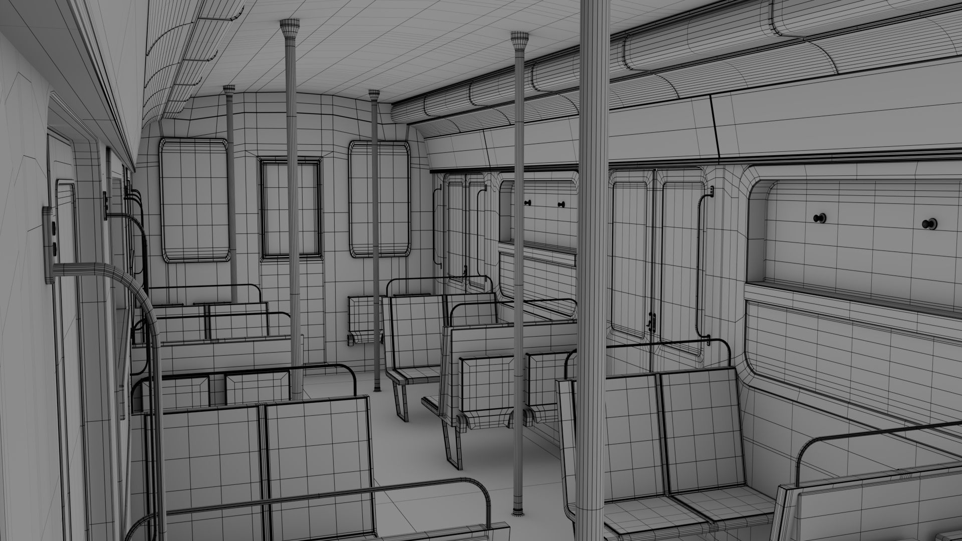 Metro Train Paris  3D model_8