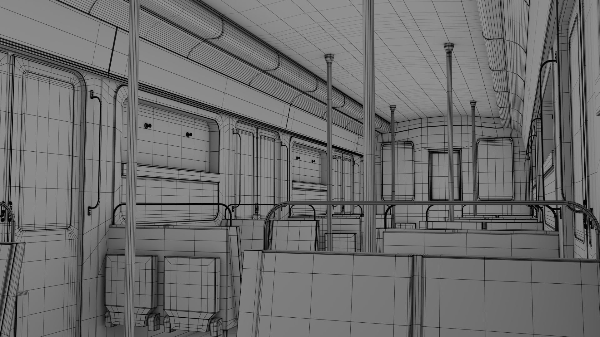 Metro Train Paris  3D model_10