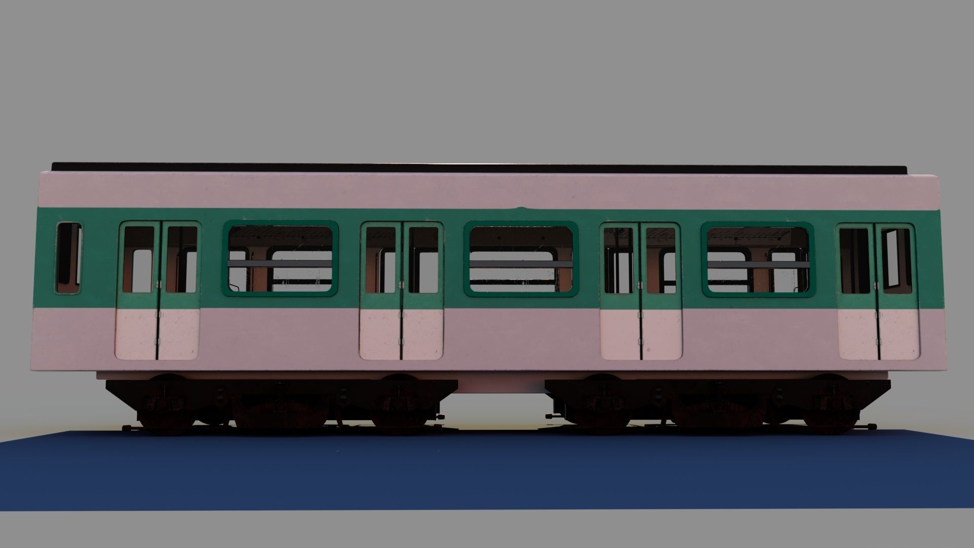 Metro Train Paris  3D model_5