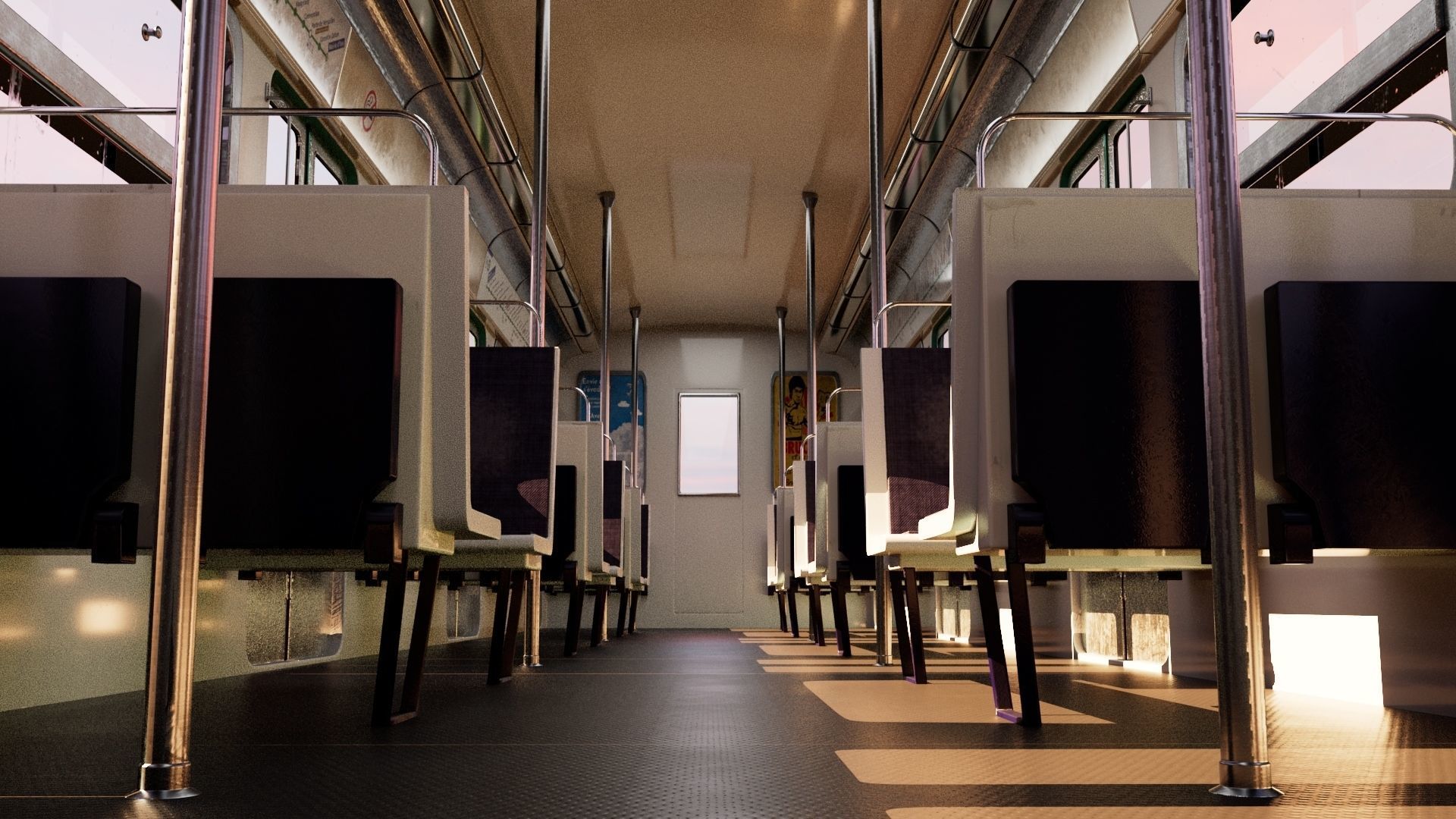 Metro Train Paris  3D model_2