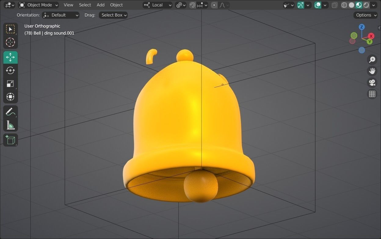 Bell Emoji new Animated Low-poly 3D model_18