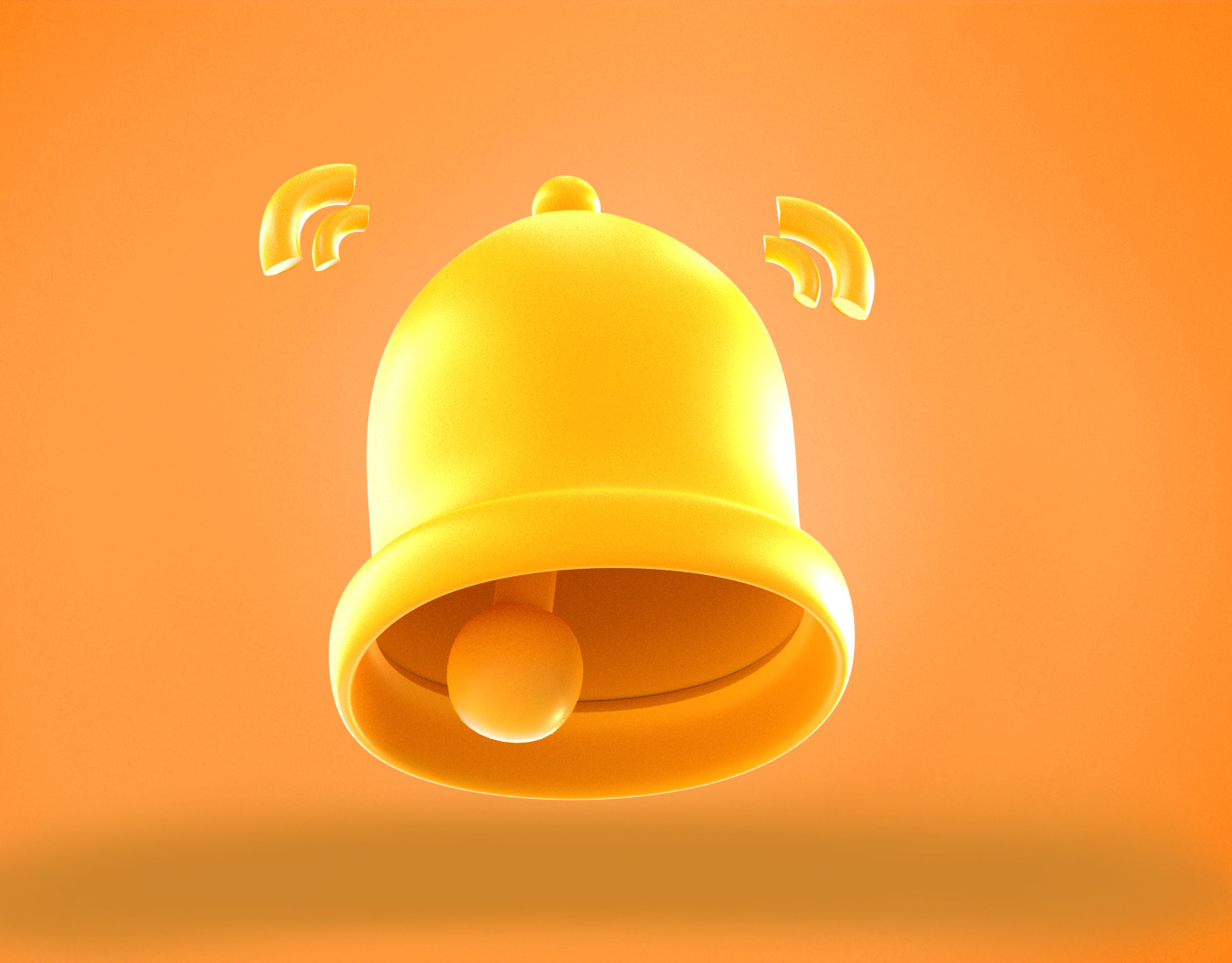 Bell Emoji new Animated Low-poly 3D model_5
